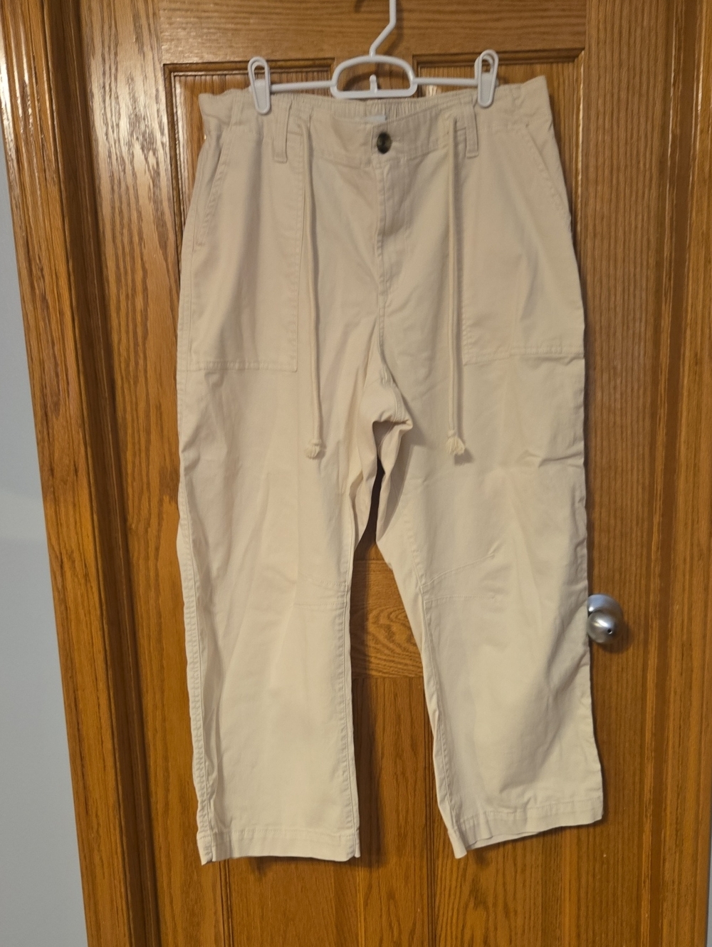 Sonoma Women's Drawstring Chinos in Cream